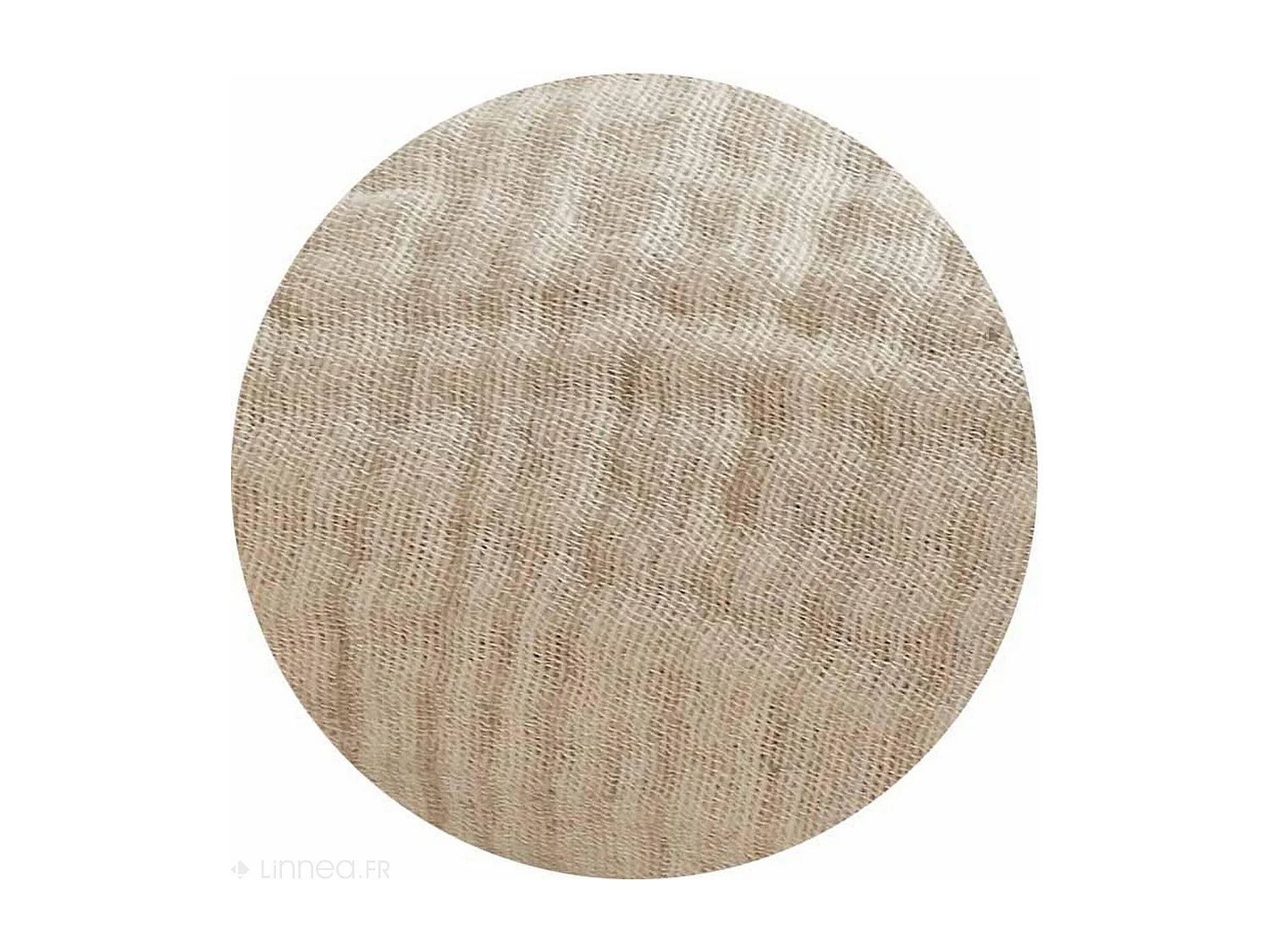 Plaid 125x180 cm ESTRELA gaze de coton et laine marron muscade