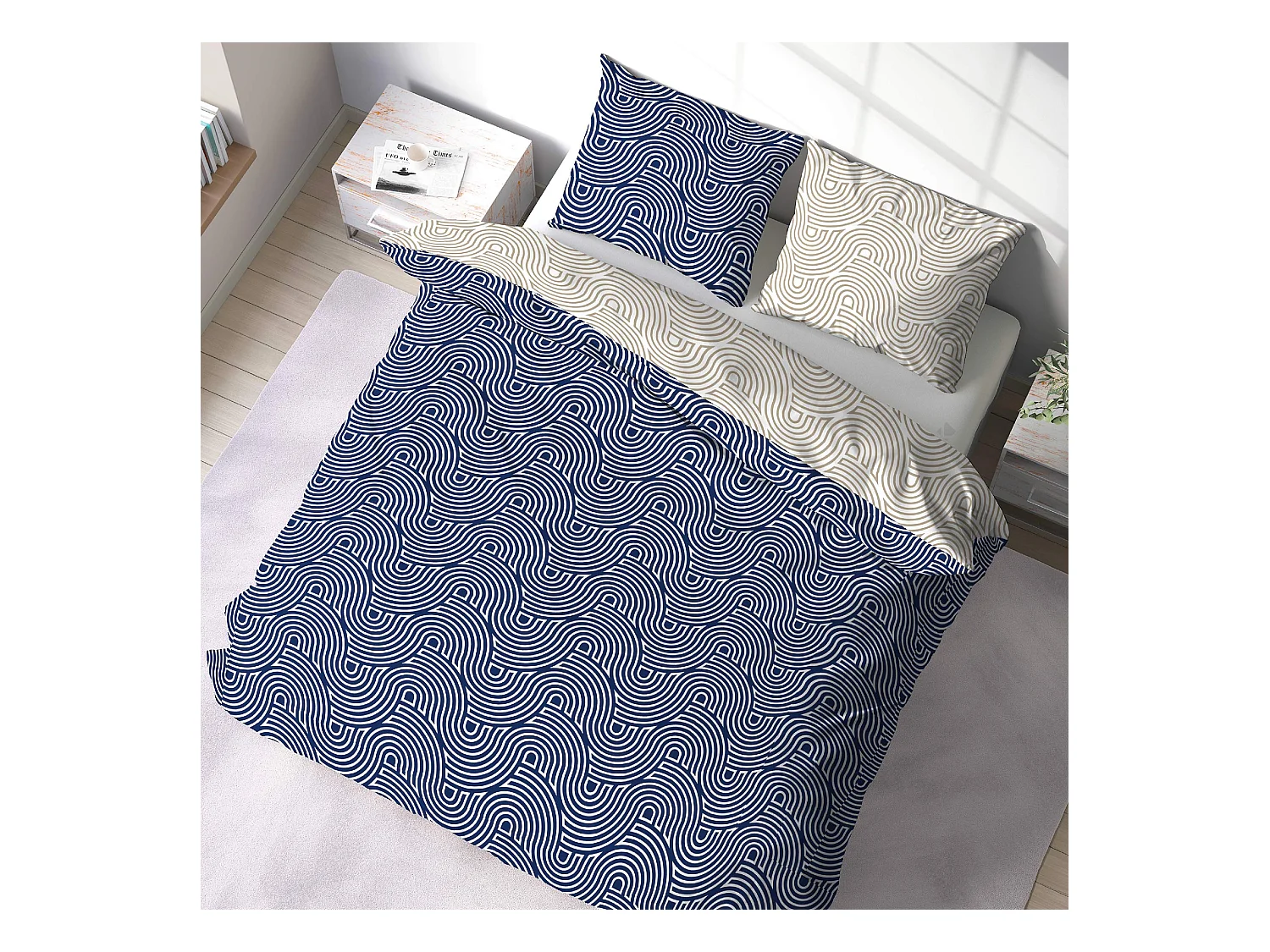 Parure de lit 3 pièces 240x220 ANIA 100% polyester microfibre