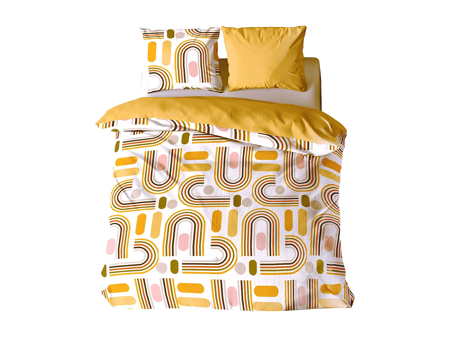 Parure de lit 3 pièces 240x220 KARTING 100% polyester microfibre