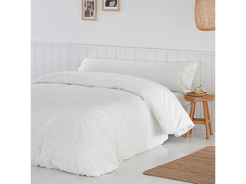 Funda nórdica TULA BEIGE percal Algodón 100% 200 Hilos Cama 150