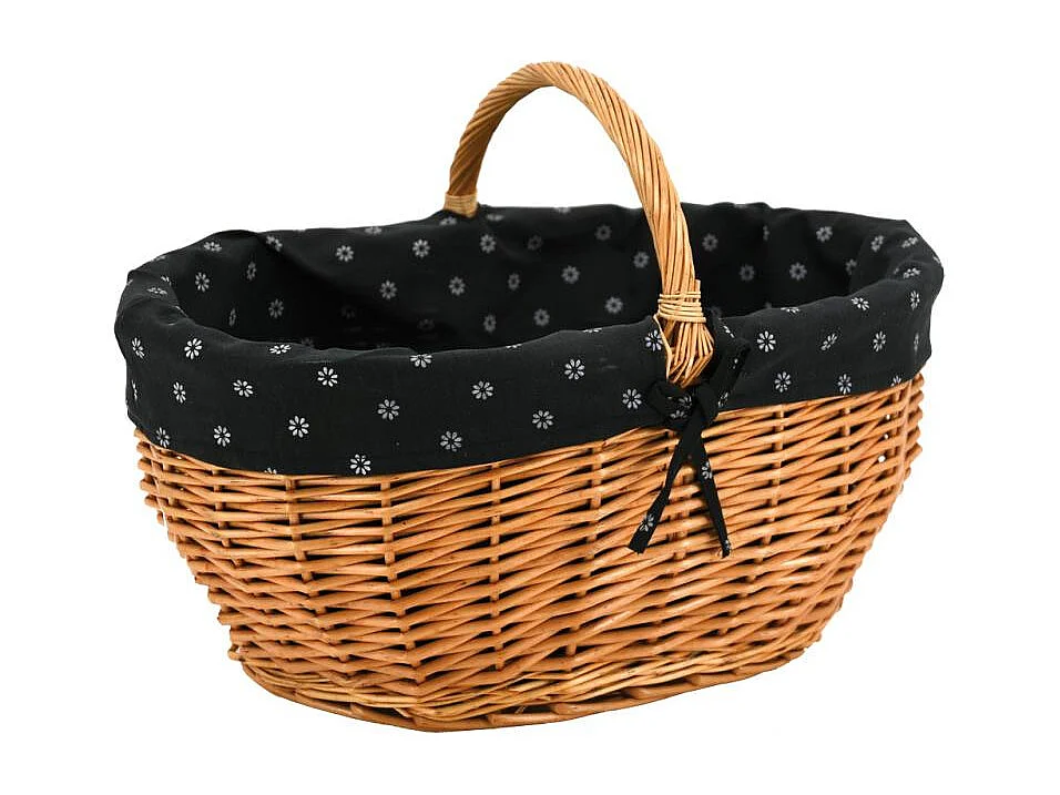Panier en osier avec doublure 100% coton Marguerite 2