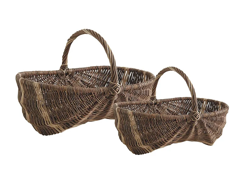 Panier bourguignon en osier Lot de 2