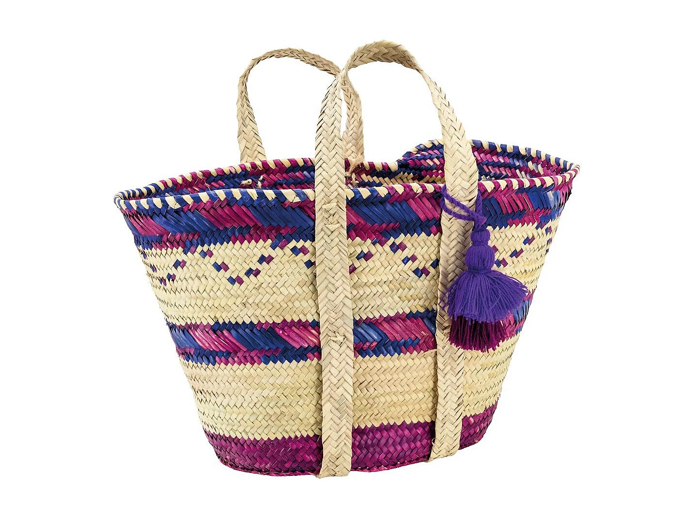 Sac en palmier naturel et coloré 1
