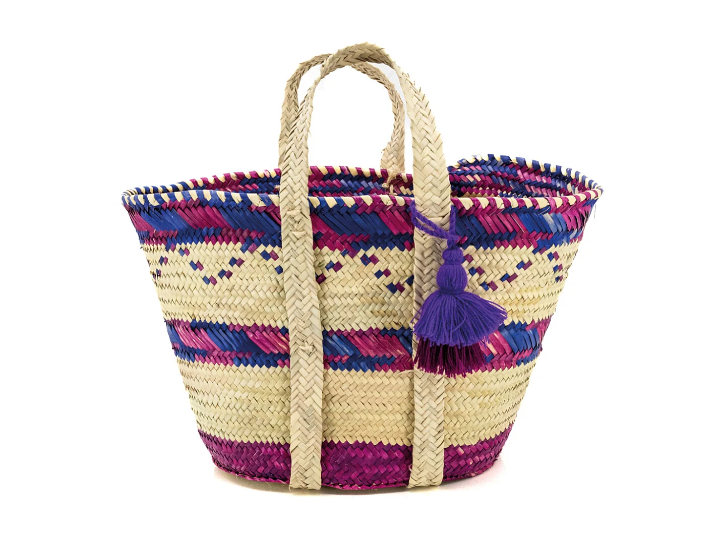 Sac en palmier naturel et coloré 1