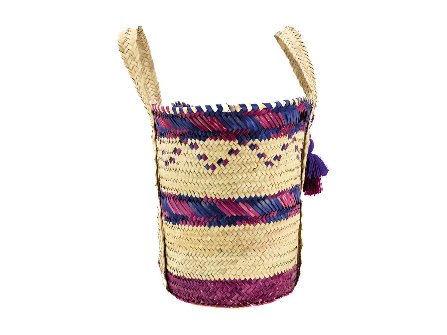 Sac en palmier naturel et coloré 1