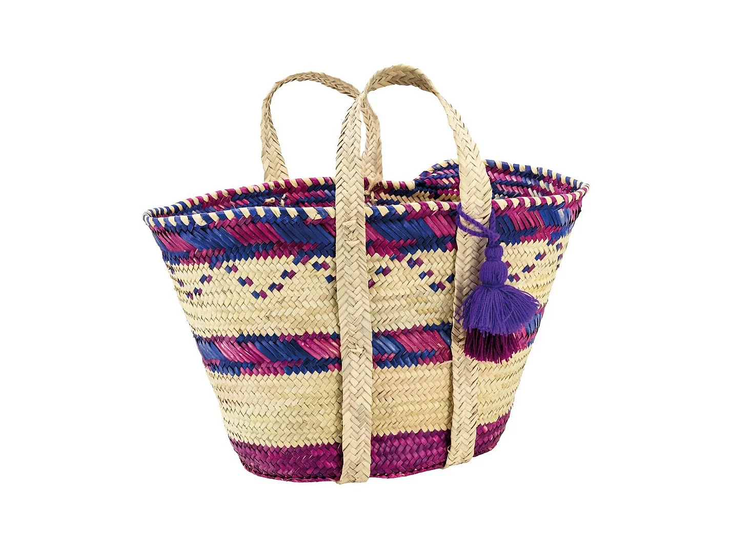 Sac en palmier naturel et coloré 1
