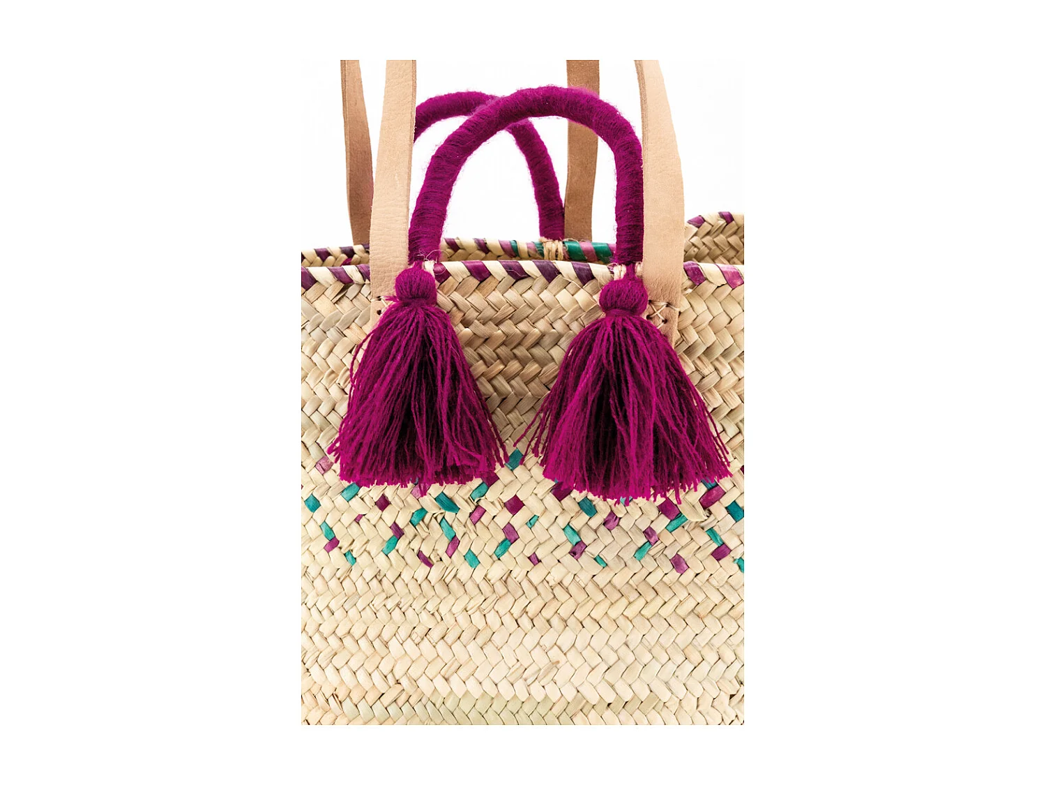 Sac en palmier naturel et coloré 2