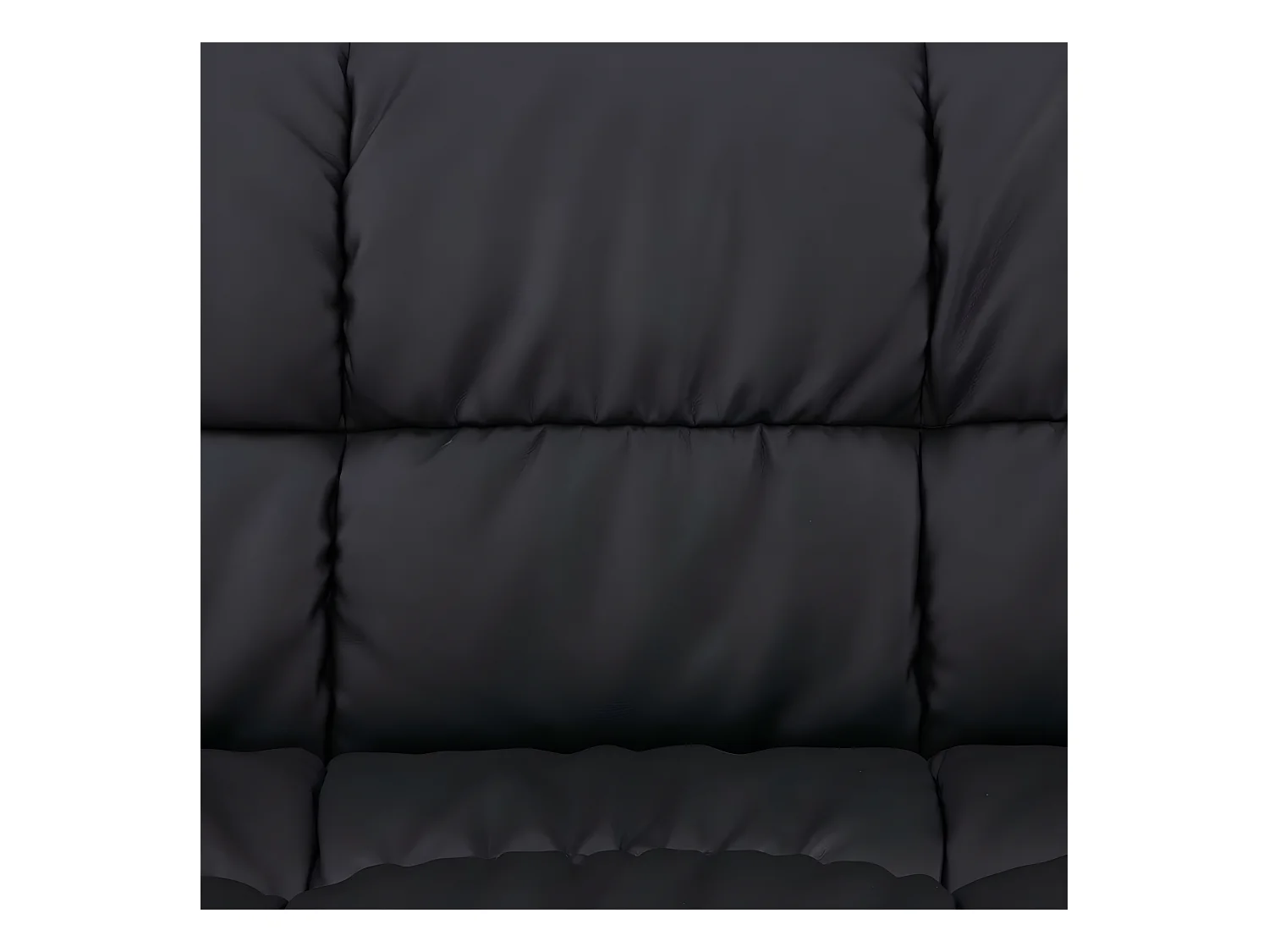 3-zits slaapbank voor bijzetbed afmeting 120 x 191 cm in zwarte PU afwerking en verchroomde poten van roestvrij staal - MELLOW