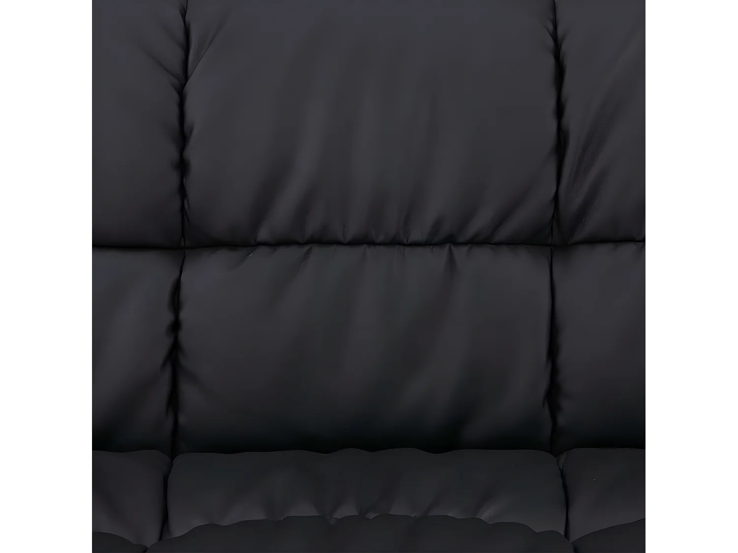 3-zits slaapbank voor bijzetbed afmeting 120 x 191 cm in zwarte PU afwerking en verchroomde poten van roestvrij staal - MELLOW