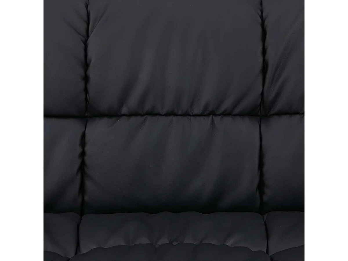 Retro-Schlafsofa mit Klick-Klack-Funktion für 3 Personen in schwarzer PU-Finish - MELLOW