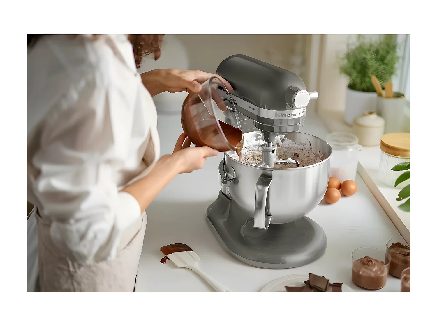 Kitchenaid Robot pâtissier multifonction 5.6l 375w argent - 5ksm60spxecu