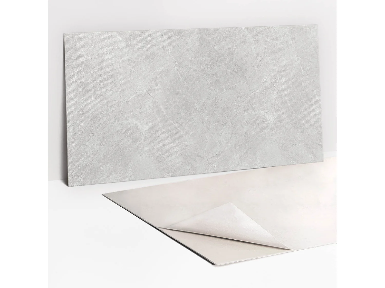 Panneaux muraux autocollants en vinyle imperméable - Pierre de marbre 100 x 50 cm