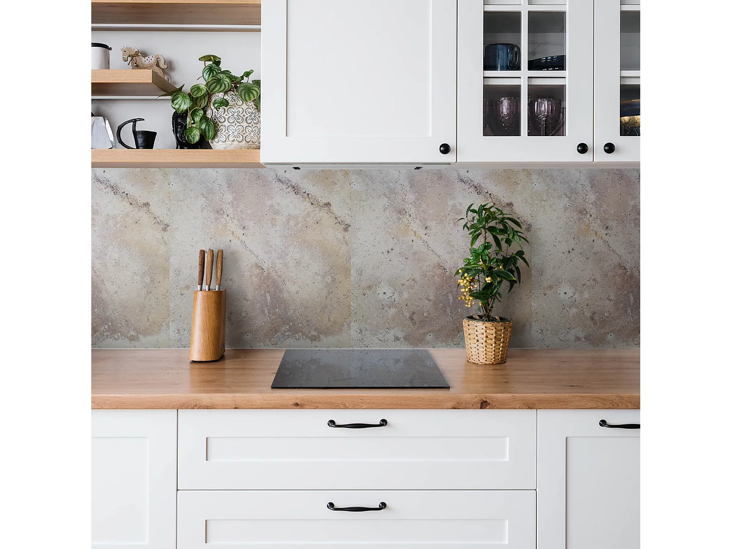 Panneaux muraux autocollants en vinyle imperméable - Texture pierre 100 x 50 cm