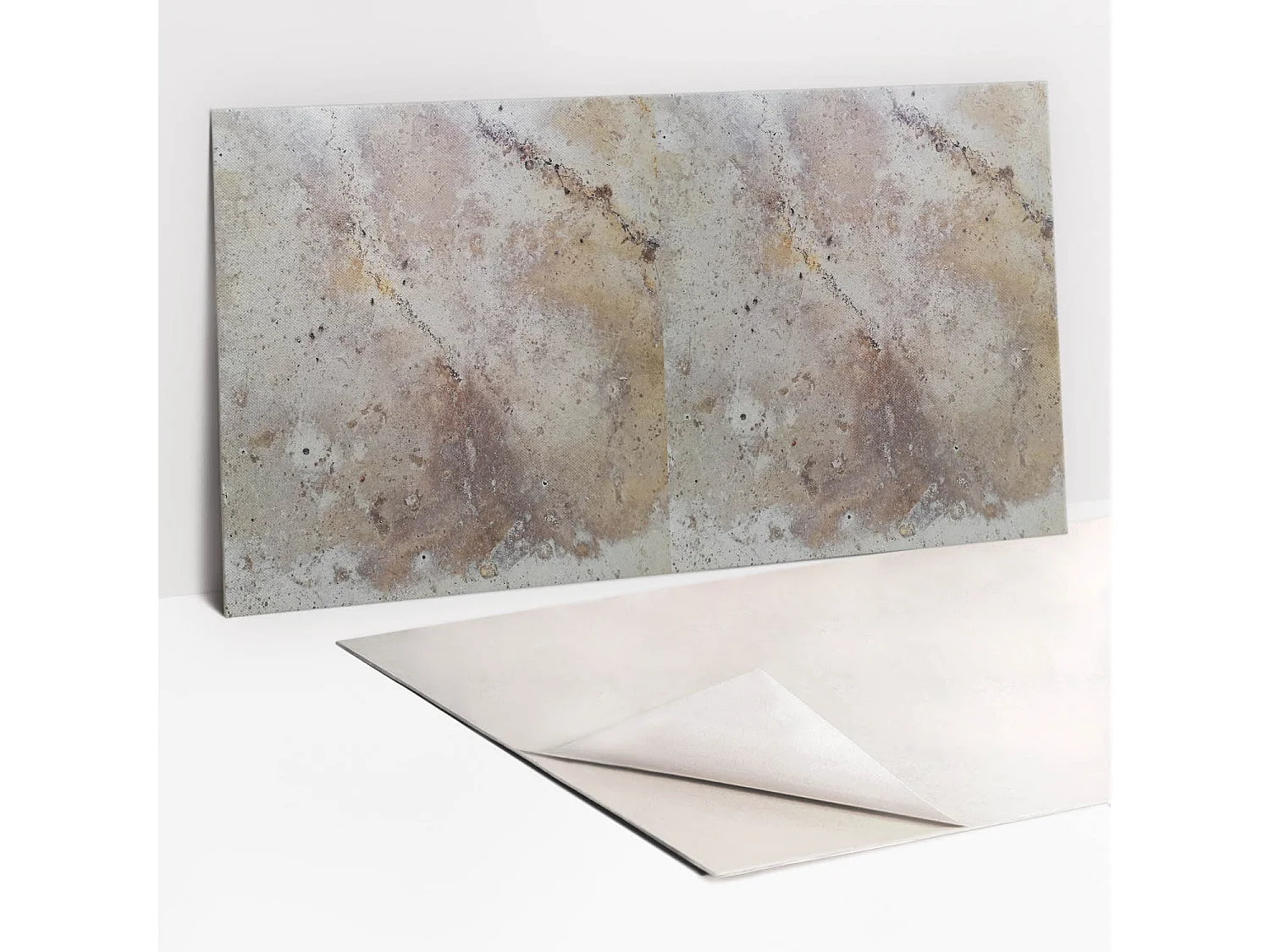 Selbstklebende wasserdichte Vinyl-Wandpaneele – Steinstruktur 100 x 50 cm