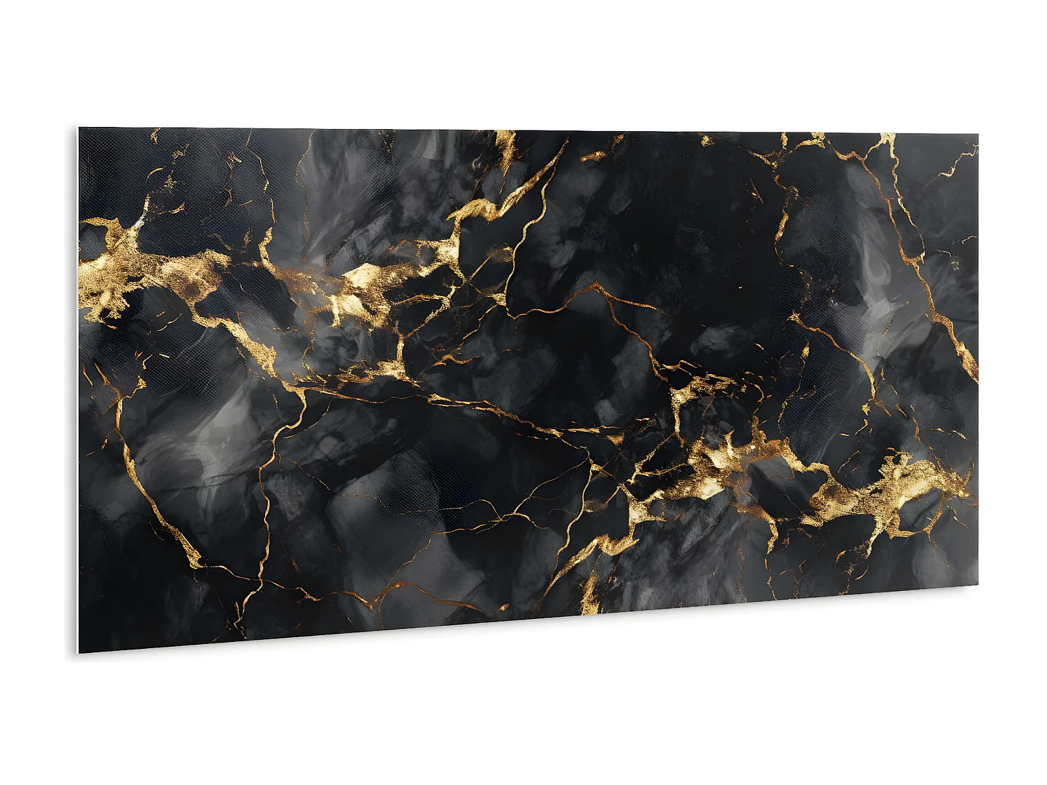 Selbstklebende wasserdichte Vinyl-Wandpaneele – Stein, Marmor und Gold 100 x 50 cm