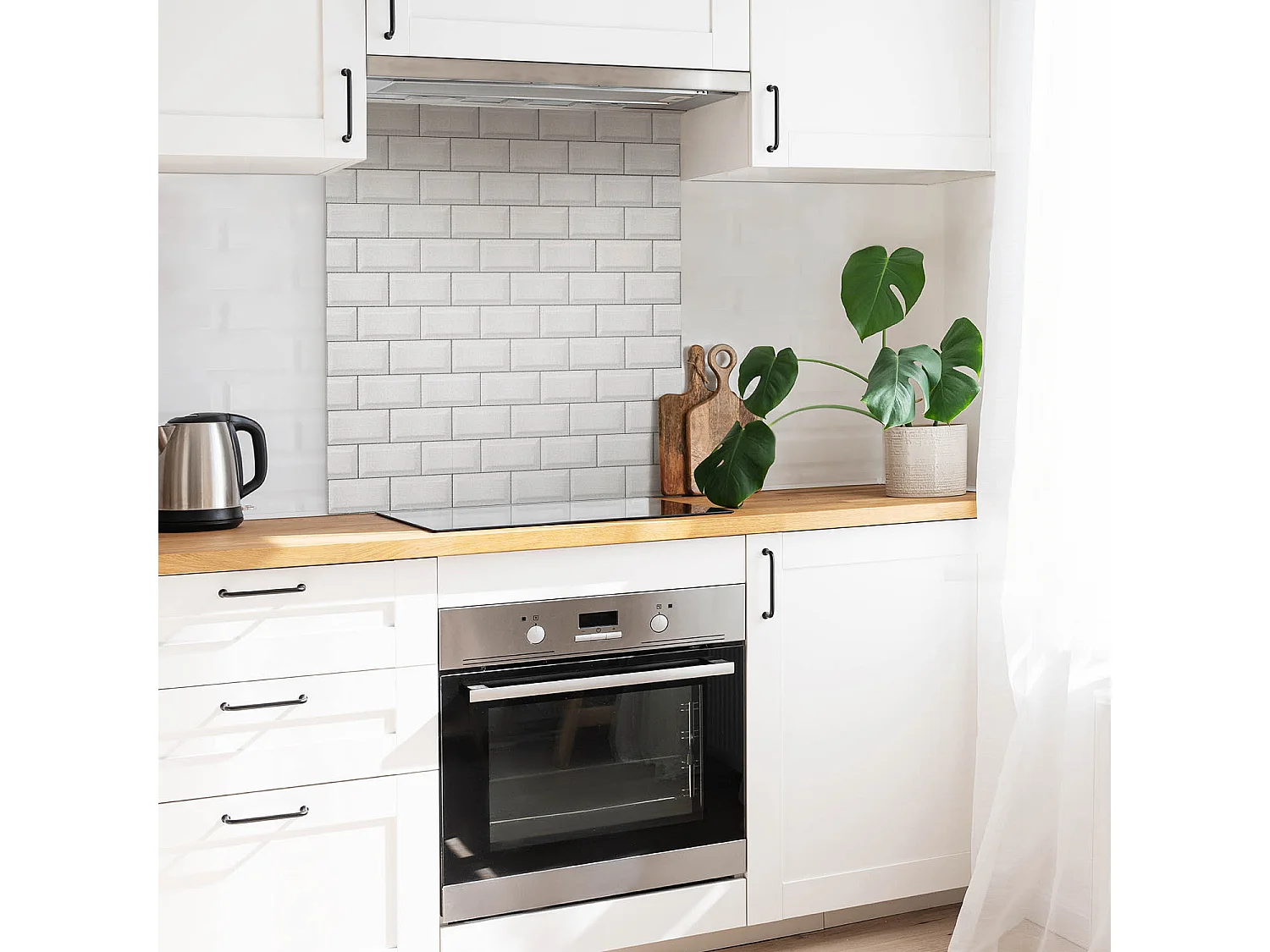 Selbstklebende Fliesen - Vinyl - Moderne Ziegel 9x30x30