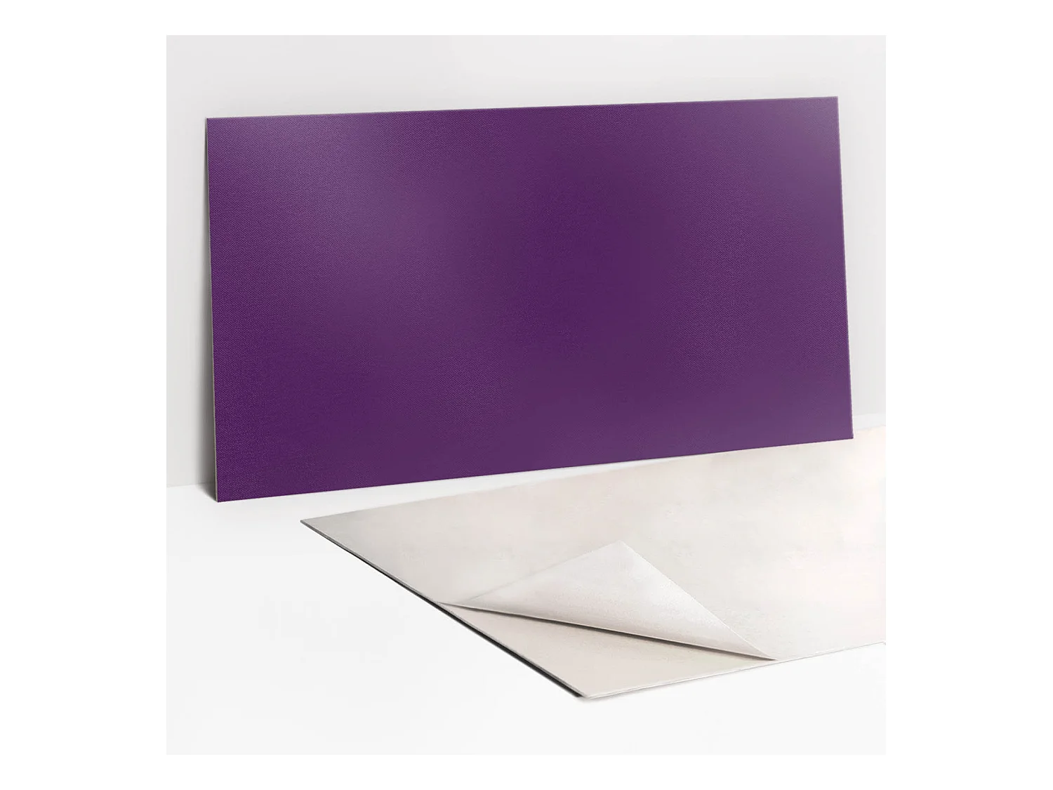 Panneaux muraux autocollants en vinyle imperméable - Coloris Violet 100 x 50 cm