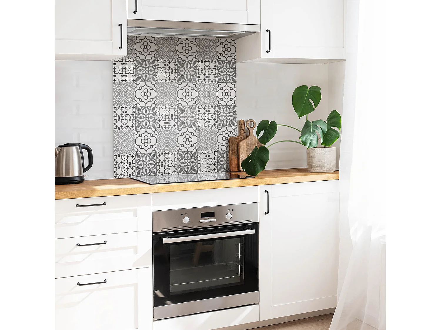 Selbstklebende Fliesen - Vinyl - Fliesen mit portugiesischem Motiv 9x30x30