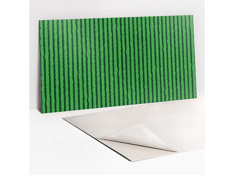 Selbstklebende wasserdichte Vinyl-Wandpaneele – Grüne Cartoon-Wassermelone 100 x 50 cm