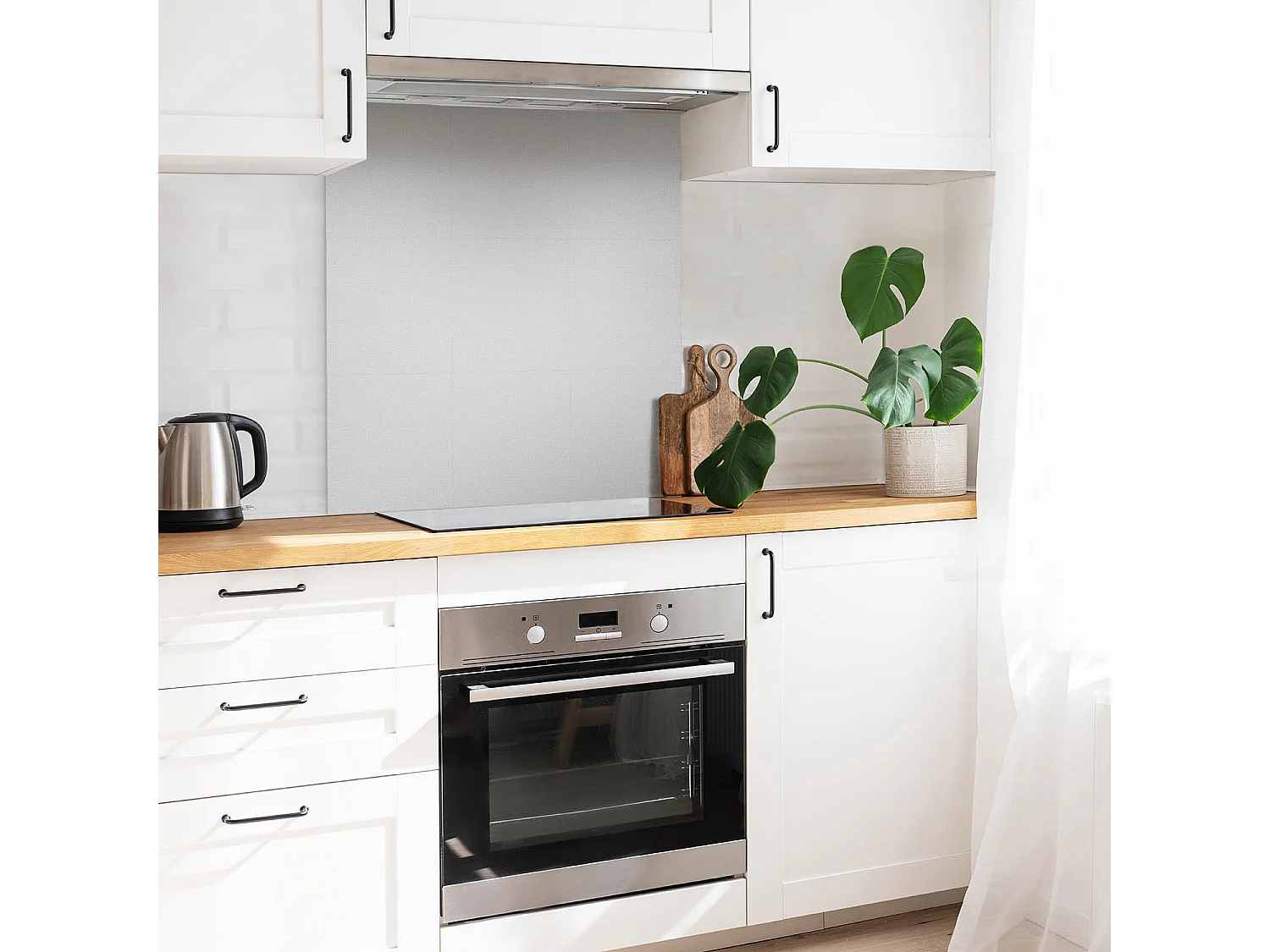 Selbstklebende Fliesen - Vinyl - Graue Farbe 9x30x30