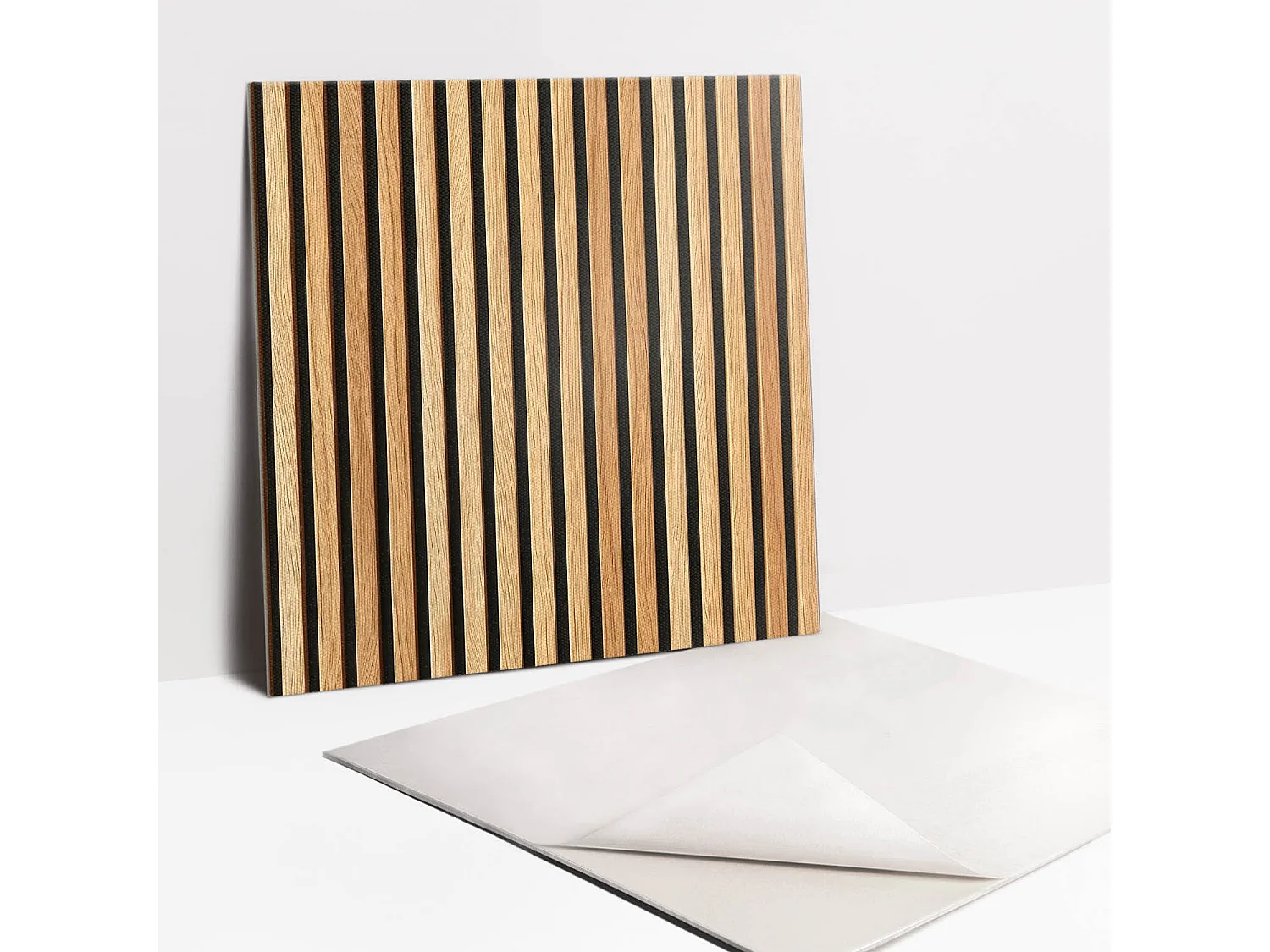 Selbstklebende Fliesen - Vinyl - Holzbretter, Lamellen 9x30x30