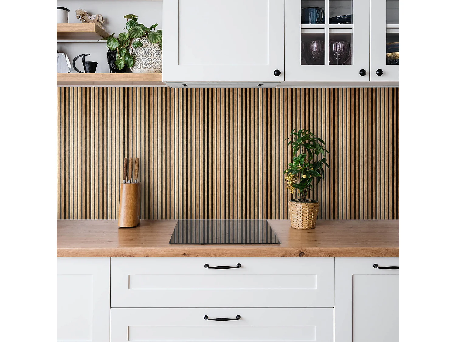 Selbstklebende Fliesen - Vinyl - Holzbretter, Lamellen 9x30x30