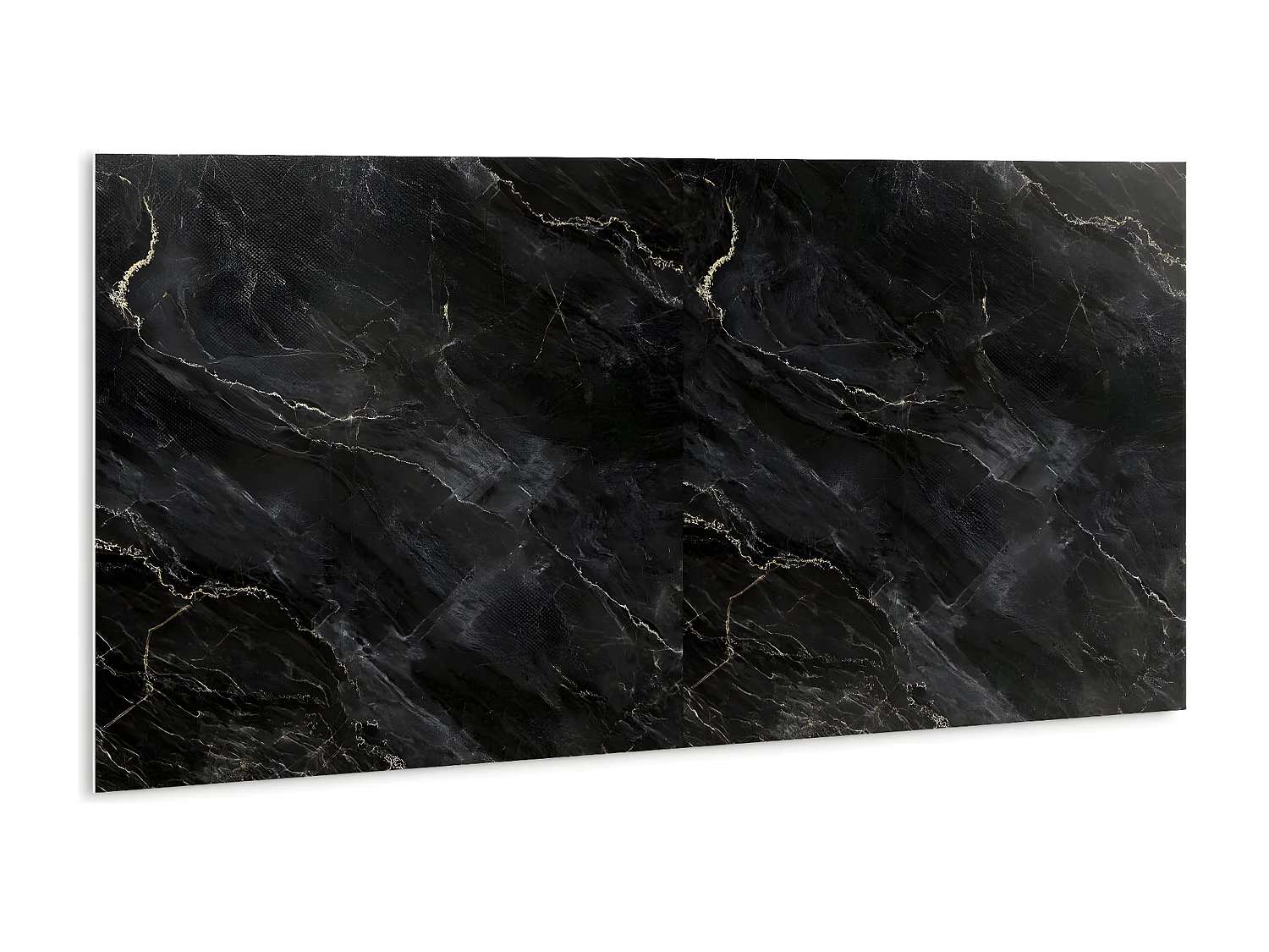 Panneaux muraux autocollants en vinyle imperméable - Marbre foncé 100 x 50 cm