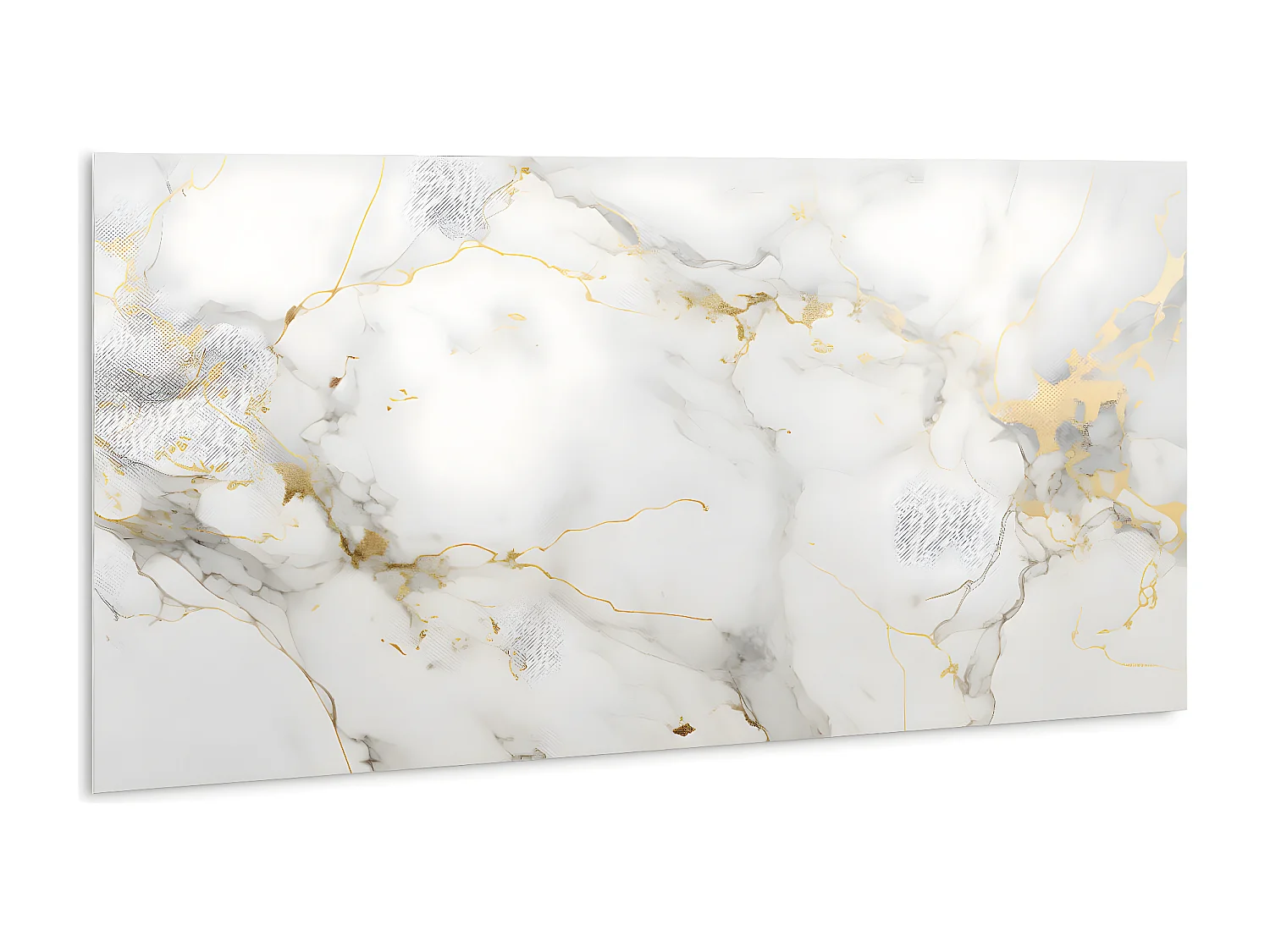 Selbstklebende wasserdichte Vinyl-Wandpaneele – Eleganter Marmor und Gold 100 x 50 cm