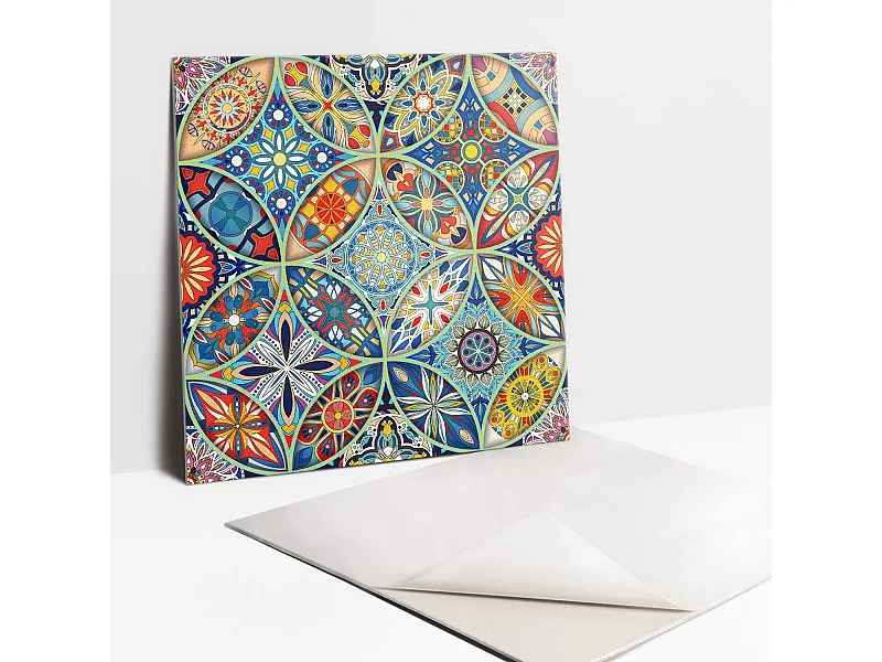 Carrelage autocollant - vinyle - Cercles orientaux 9x30x30