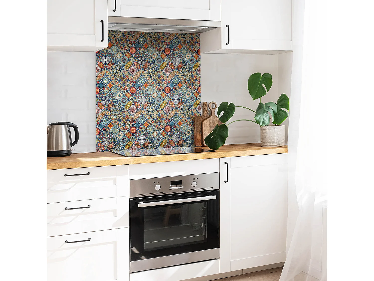 Selbstklebende Fliesen - Vinyl - Orientalische Kreise 9x30x30