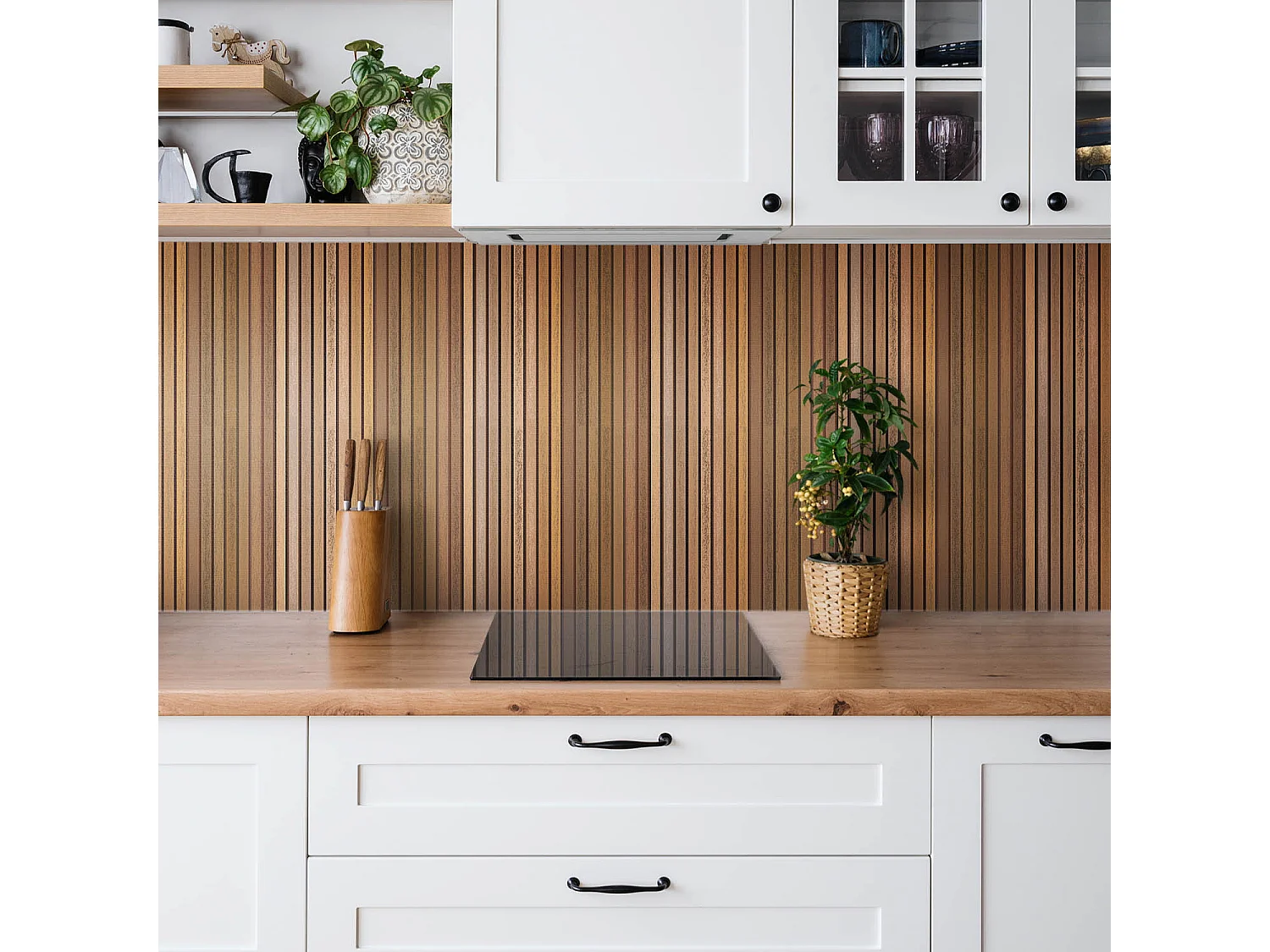 Carrelage autocollant - vinyle - Lattes de bois 9x30x30