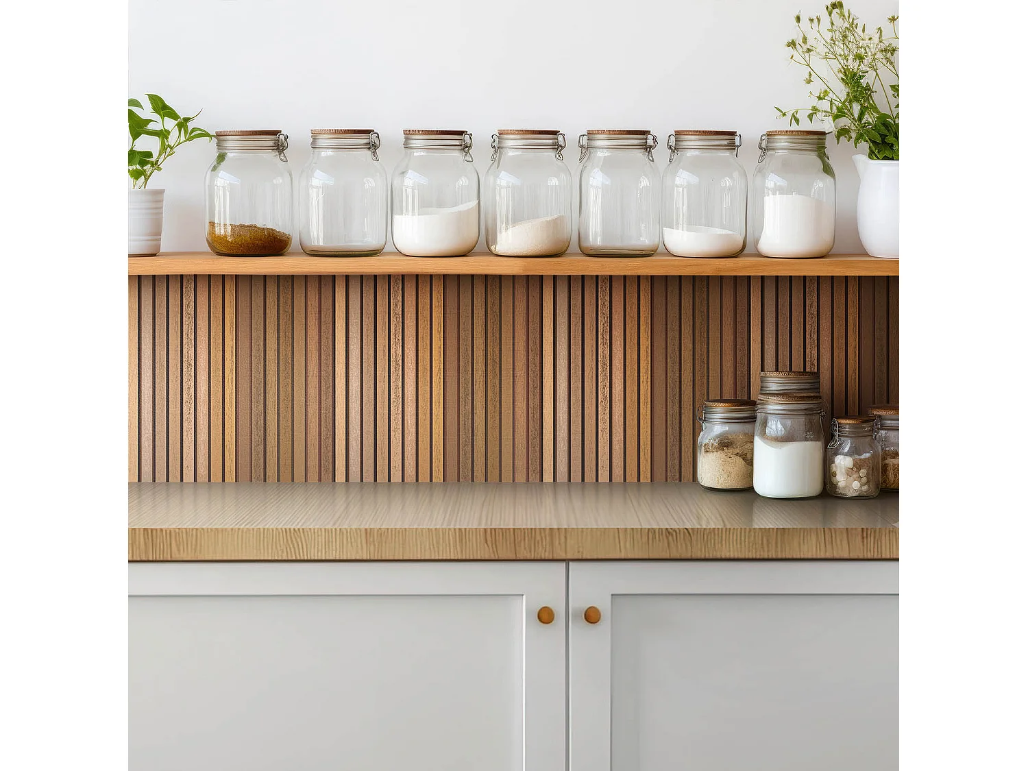 Selbstklebende Fliesen – Vinyl – Holzlatten 9x30x30