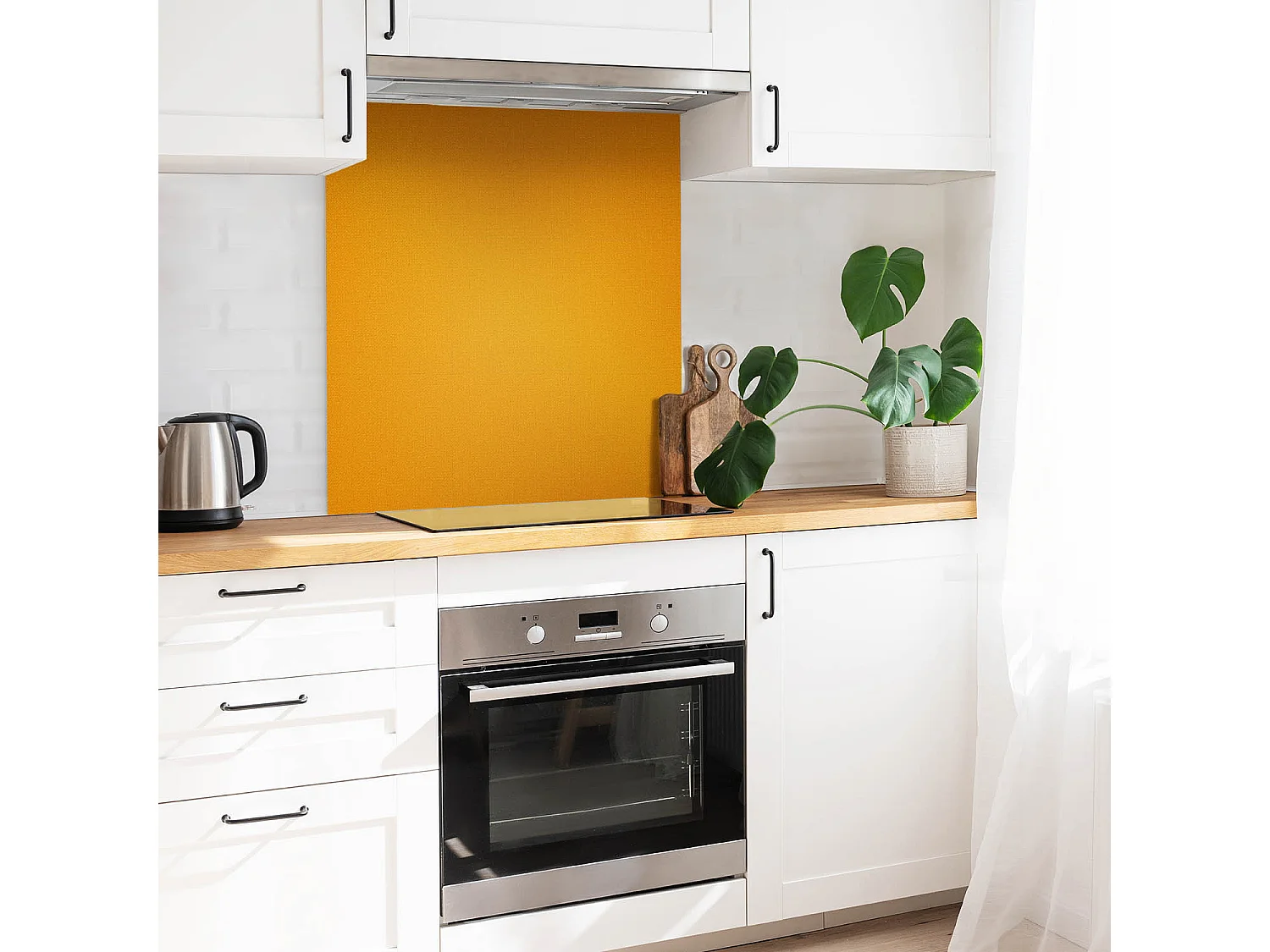 Zelfklevende tegels - vinyl - Oranje kleur 9x30x30