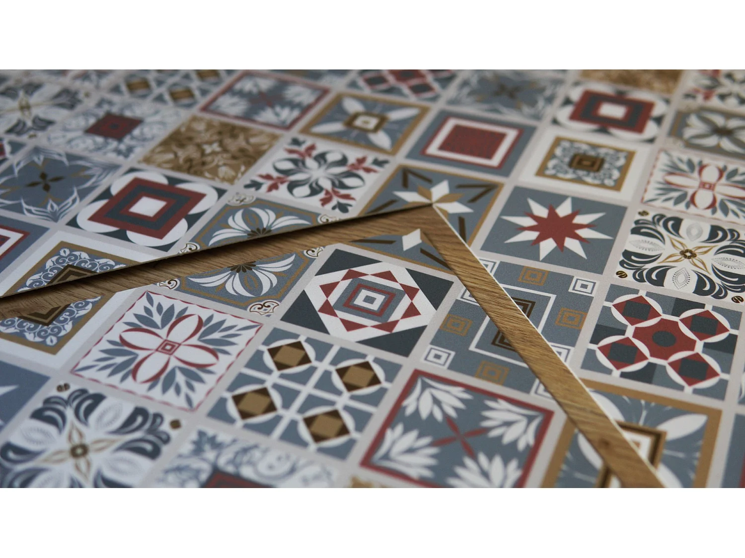 Carrelage autocollant - vinyle - Planches colorées 9x30x30