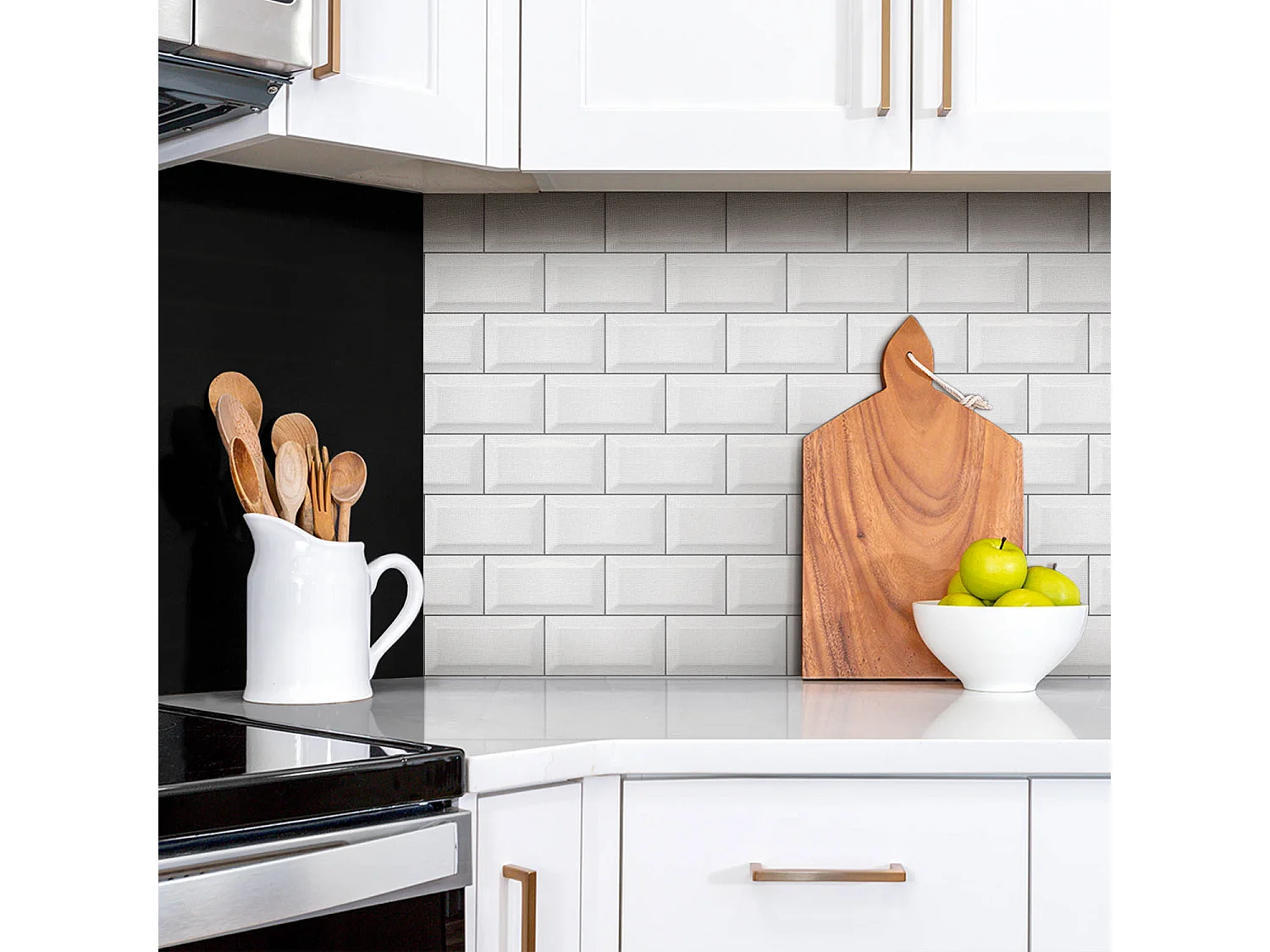 Selbstklebende wasserdichte Vinyl-Wandpaneele – Moderne Ziegel 100 x 50 cm