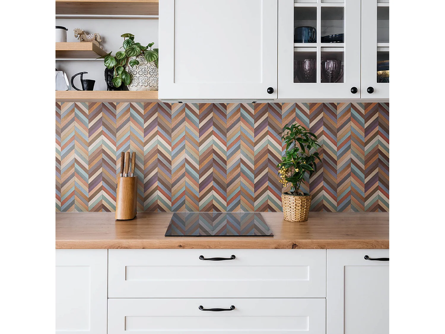 Selbstklebende wasserfeste Vinyl-Wandpaneele – Bunte Platten 100 x 50 cm