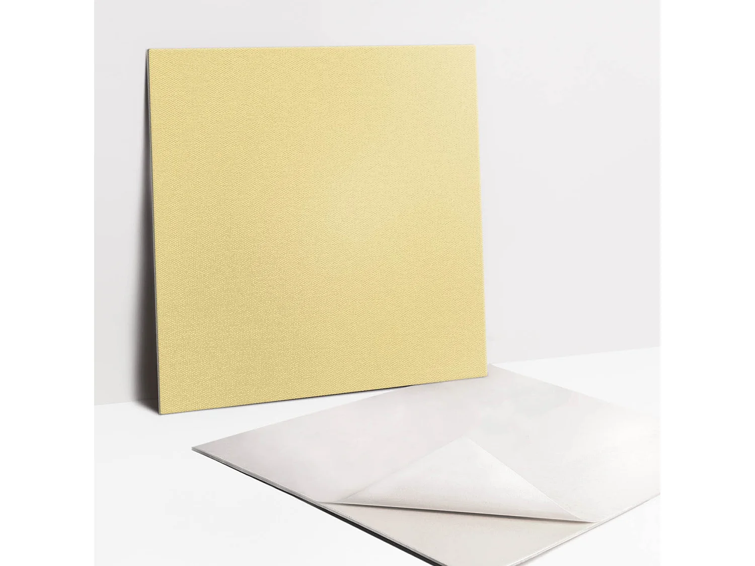 Carrelage autocollant - vinyle - Coloris jaune 9x30x30