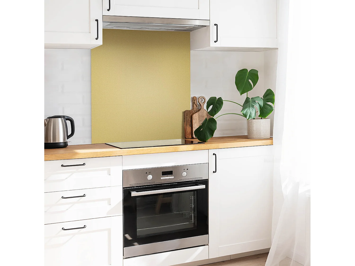 Selbstklebende Fliesen - Vinyl - Gelbe Farbe 9x30x30