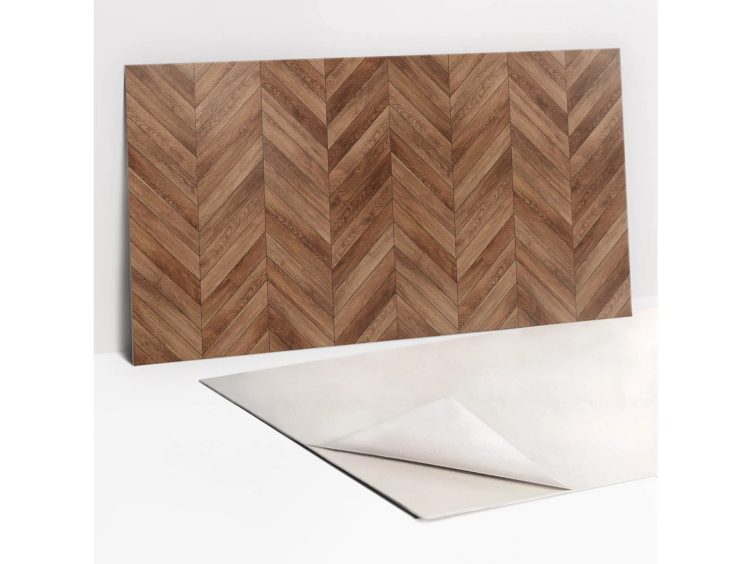 Panneaux muraux autocollants en vinyle imperméable - Planches de bois 100 x 50 cm