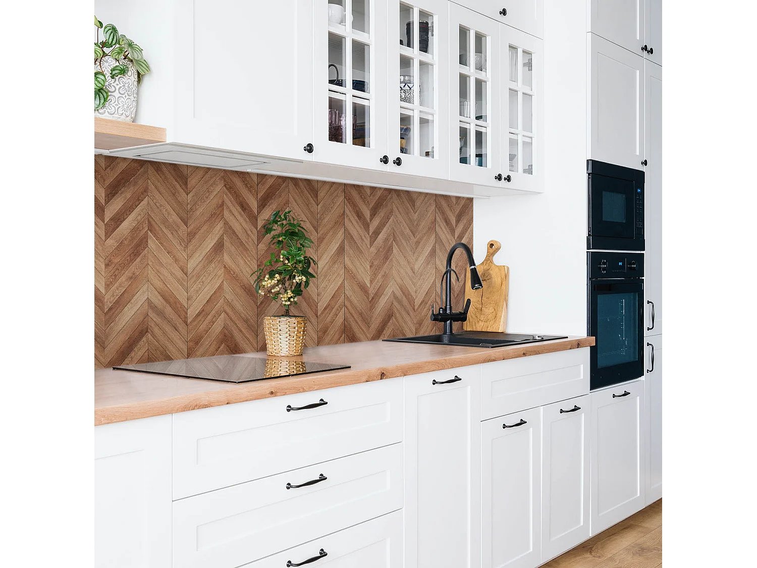 Selbstklebende wasserfeste Vinyl-Wandpaneele – Holzbretter 100 x 50 cm