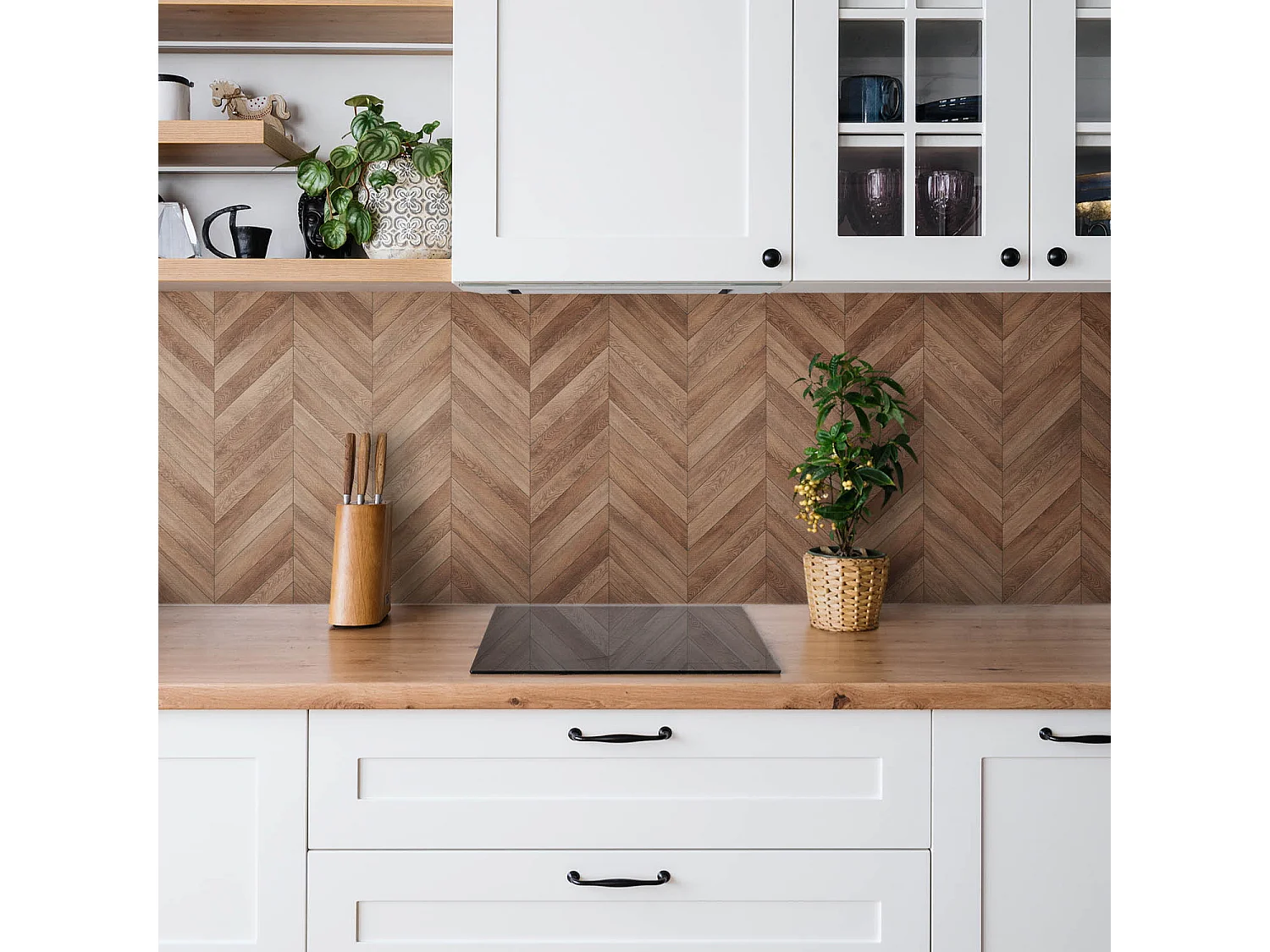 Selbstklebende wasserfeste Vinyl-Wandpaneele – Holzbretter 100 x 50 cm