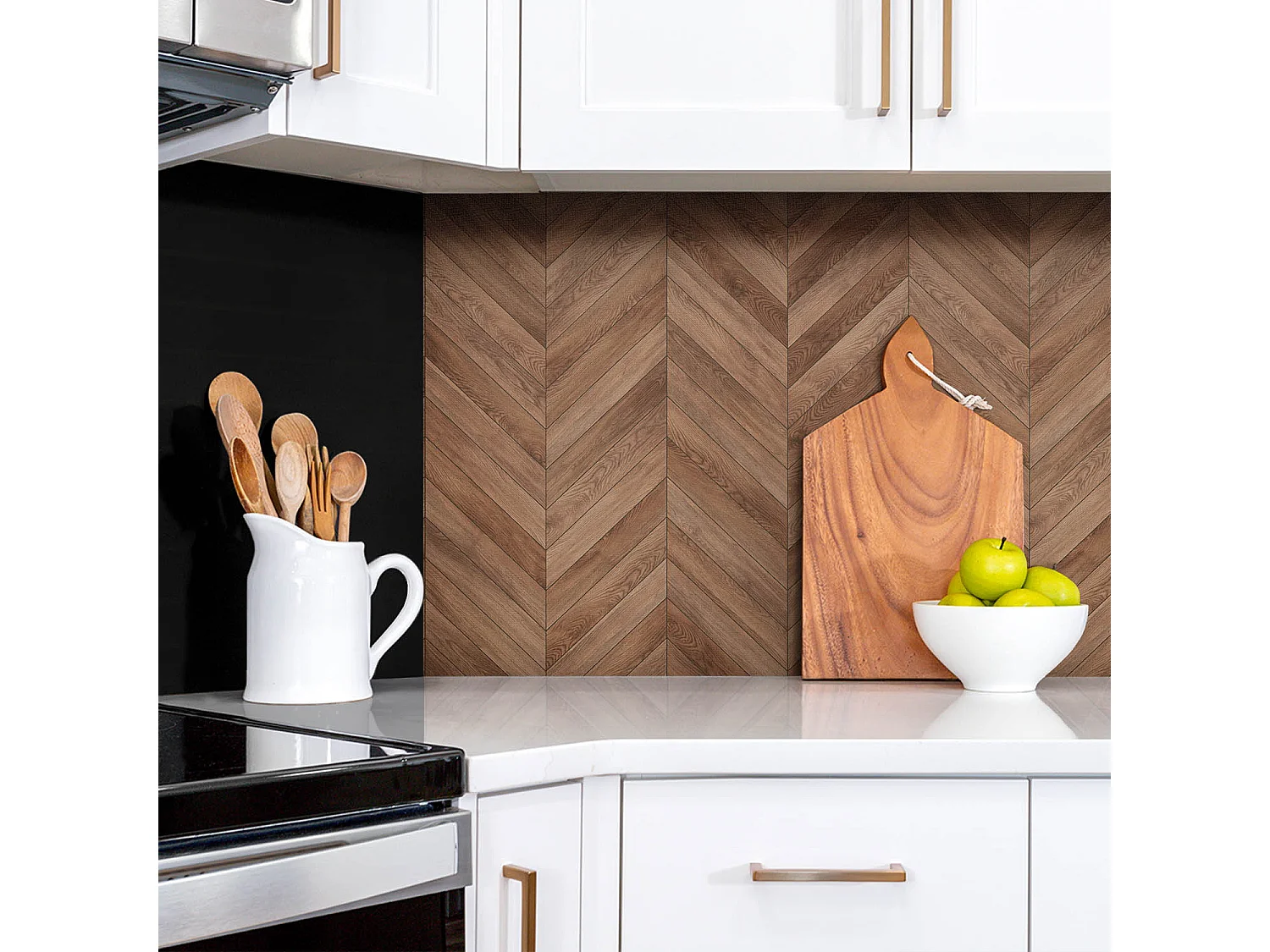 Selbstklebende wasserfeste Vinyl-Wandpaneele – Holzbretter 100 x 50 cm