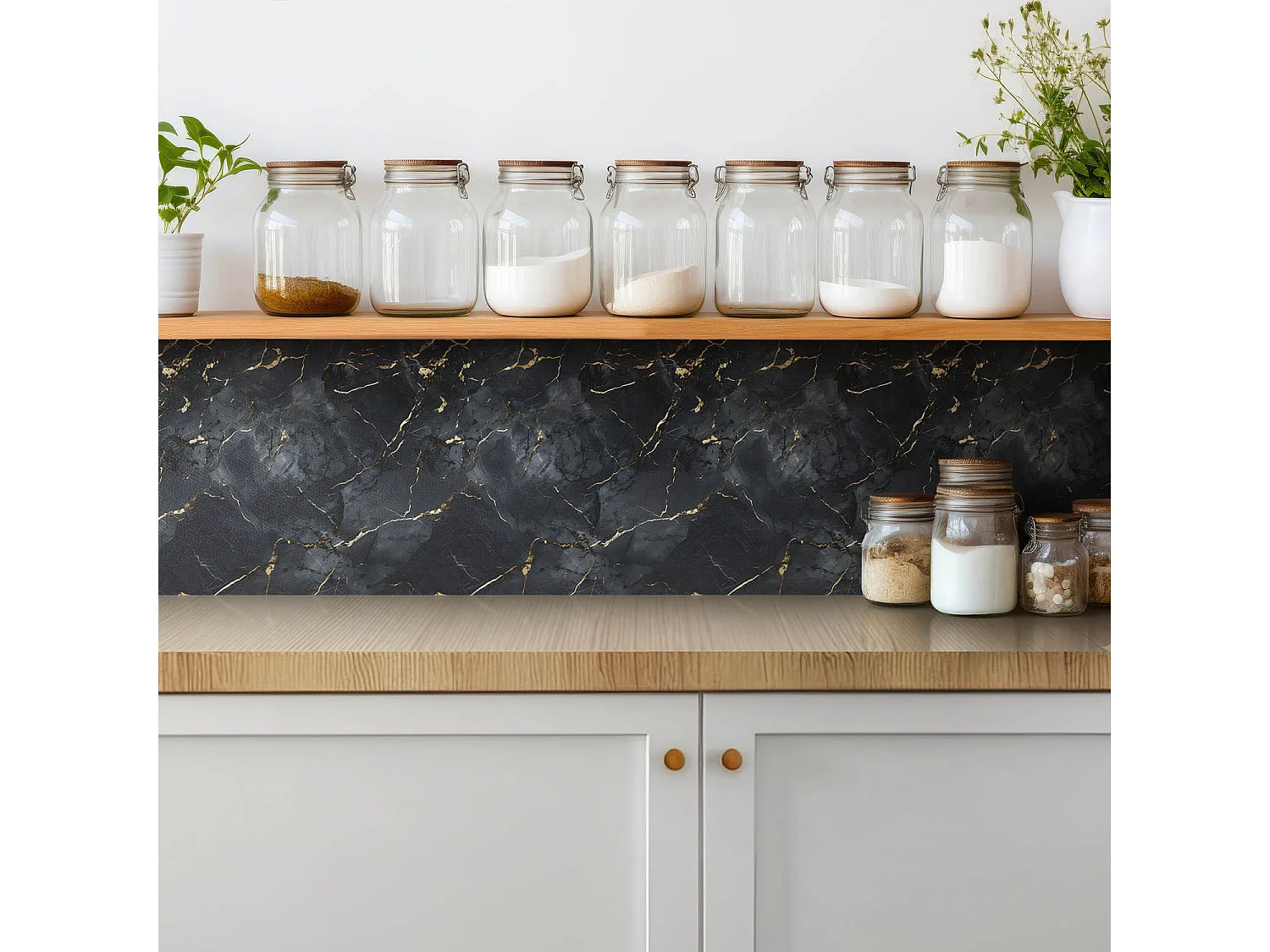 Piastrelle autoadesive - vinile - Marmo con oro 9x30x30