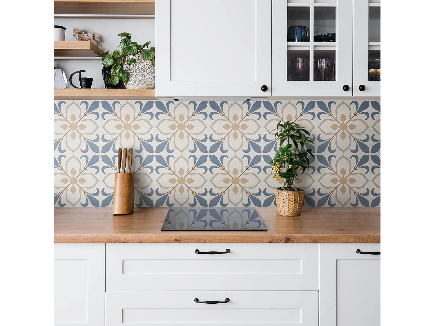 Selbstklebende wasserdichte Vinyl-Wandpaneele – dekorative Formen 100 x 50 cm