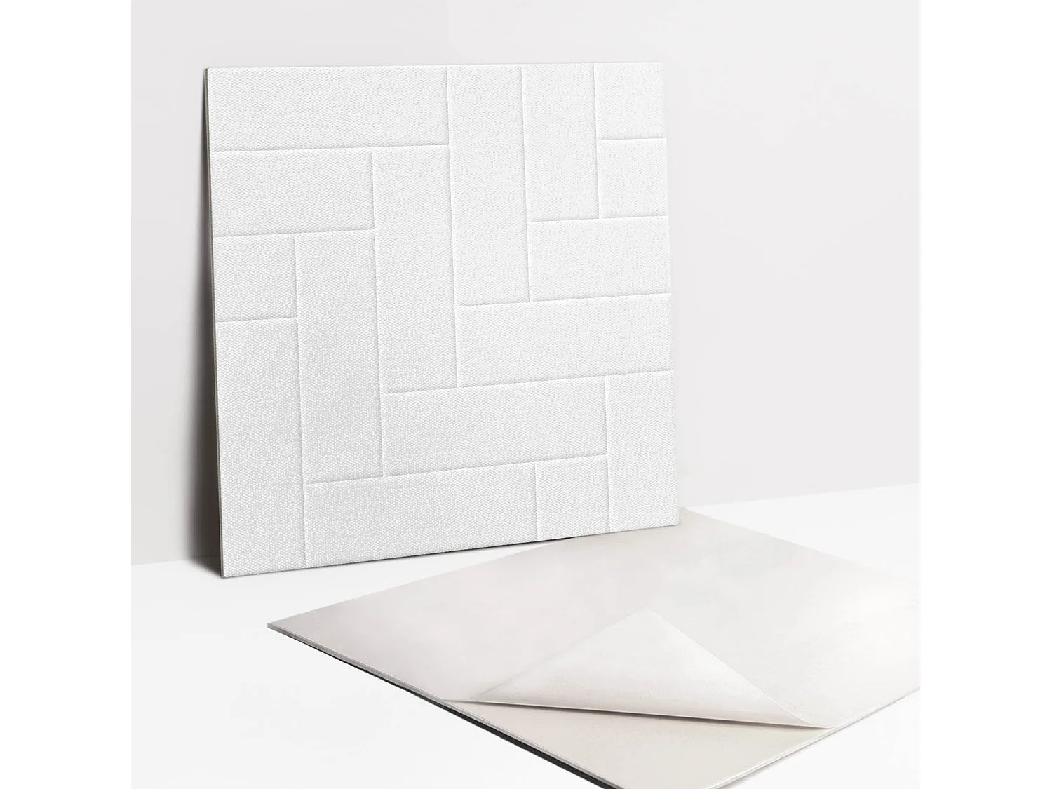 Carrelage autocollant - vinyle - Briques lumineuses élégantes 9x30x30