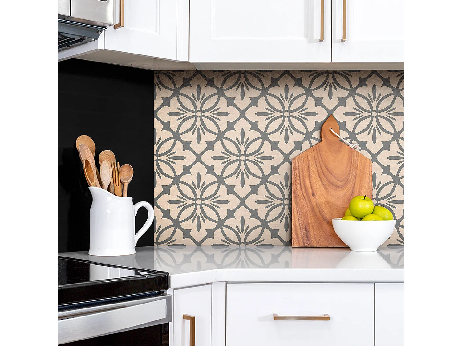 Selbstklebende wasserdichte Vinyl-Wandpaneele – dekorative Formen 100 x 50 cm