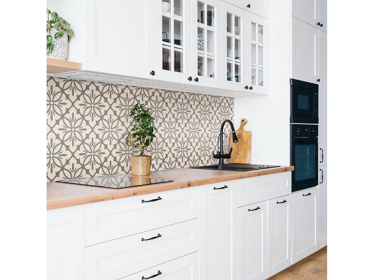 Selbstklebende wasserdichte Vinyl-Wandpaneele – dekorative Formen 100 x 50 cm