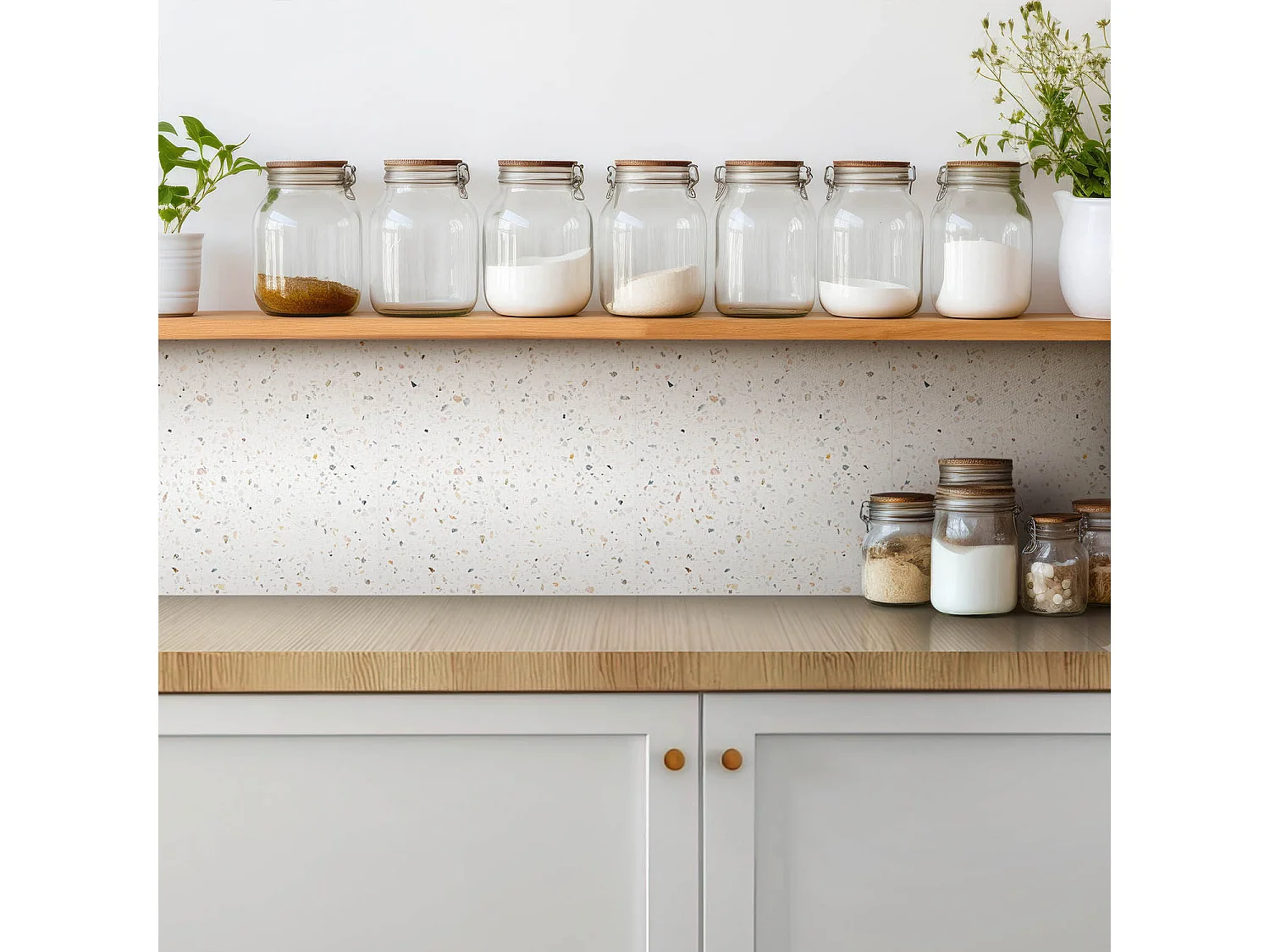 Selbstklebende Fliesen - Vinyl - Feinsteinzeug 9x30x30