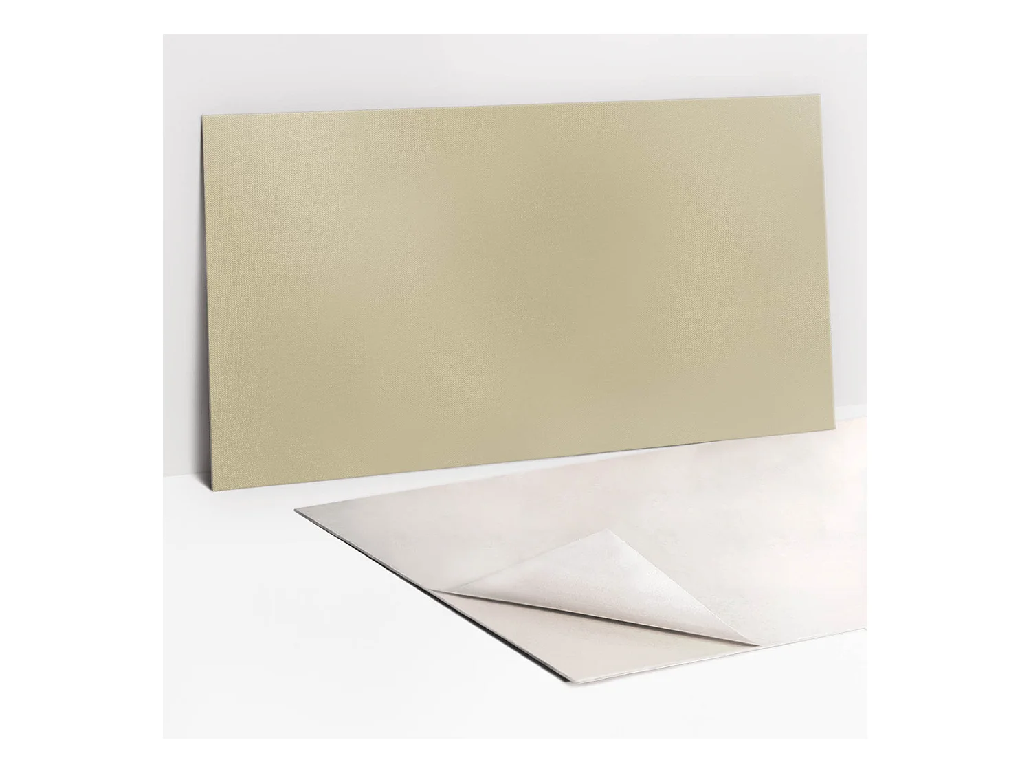 Zelfklevende waterdichte vinyl wandpanelen - Beige kleur 100 x 50 cm