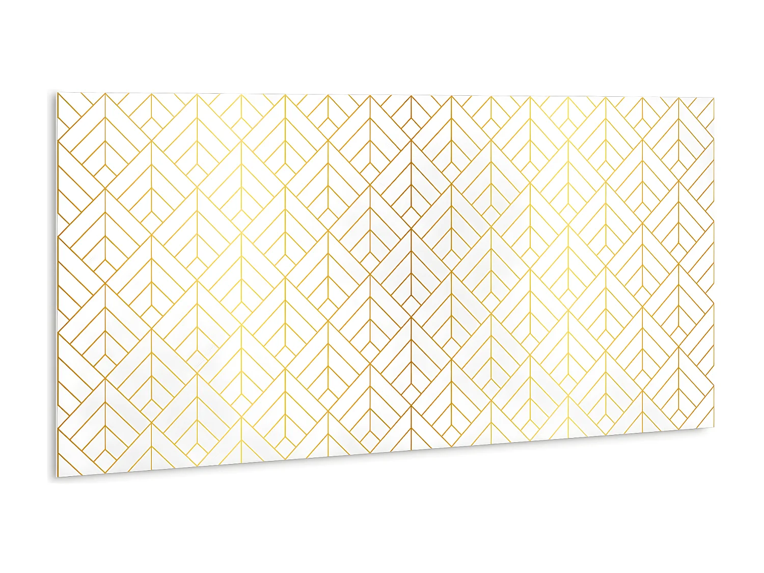 Selbstklebende wasserdichte Vinyl-Wandpaneele – Goldene Geometrie 100 x 50 cm